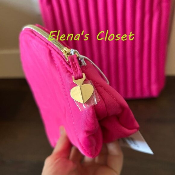 NWT ~ KATE SPADE PUFFY PINK TOTE & POUCH SET - Picture 10 of 11